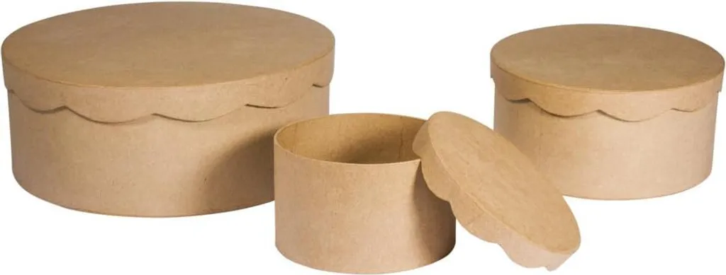Désencombrez avec le Lot de 3 Boîtes de Rangement en Carton Recyclé Rond