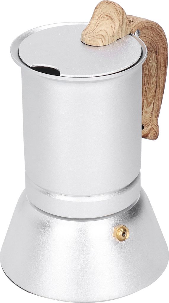 150-ml-Kaffeebereiter, Moka-Kanne, Edelstahl, Induktionsherdgeeignet, Haushaltswaren