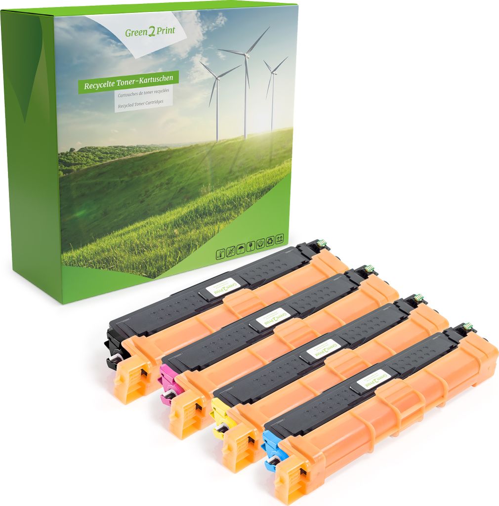Green2Print Toner Toner-Set, 4 Kartuschen 4x 1000 Seiten passend für Brother DCP-L3510CDW, DCP-L3550CDW, HL-L3210CW, HL-L3230CDW, HL-L3270CDW, MFC...