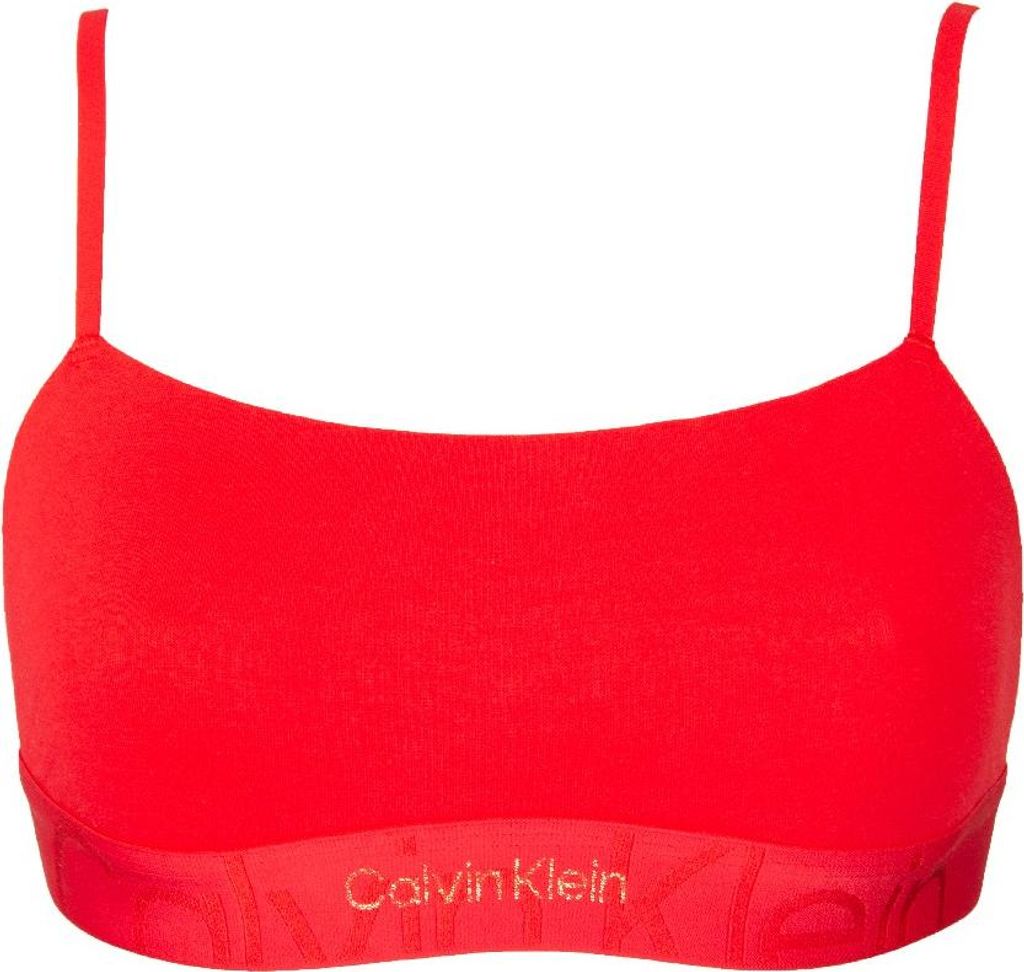 CK CALVIN KLEIN Damen-Bralette-Büstenhalter ohne sichtbare Haken aus elastischer, elastischer Baumwolle, Artikel QF7052O, M, Cotone 90%,Elasthan 10%