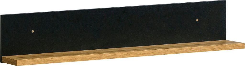MINIO Wandregal LAMIA 12 Wotan Eiche / Schwarz matt Farbe Produktbild 