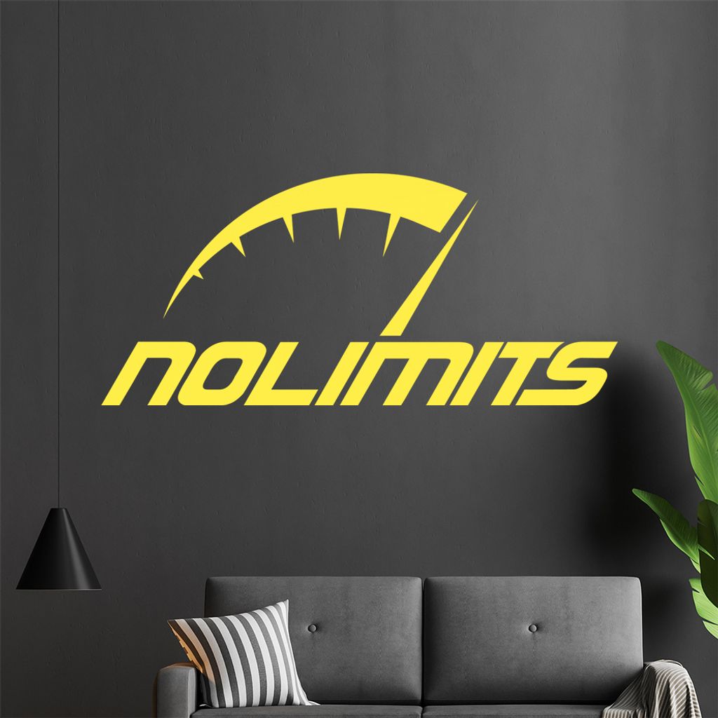 KIWISTAR No Limits - Keine Grenzen Speed Tuning Wandtattoo in 6 Größen - Wandaufkleber Wall Sticker - Dekoration, Küche, Wohnzimmer, Schlafzimme...