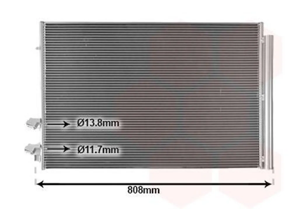 Radiateur de Climatisation pour Fourgon VW Crafter SY et SX Van Wezel