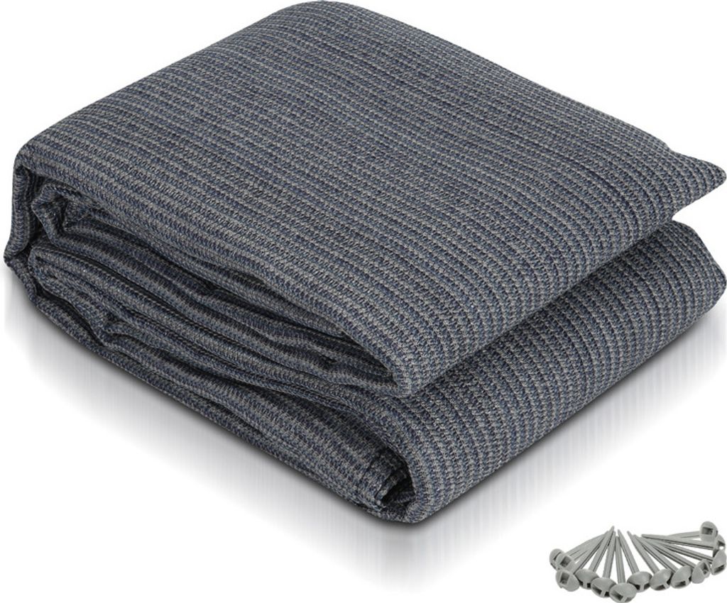Aopunly Zeltteppich 300X300cm Vorzeltteppich Campingteppich Outdoor Teppich Vorzeltboden Zeltunterlage Zeltboden für Zelt Wohnmobil Blau-grau