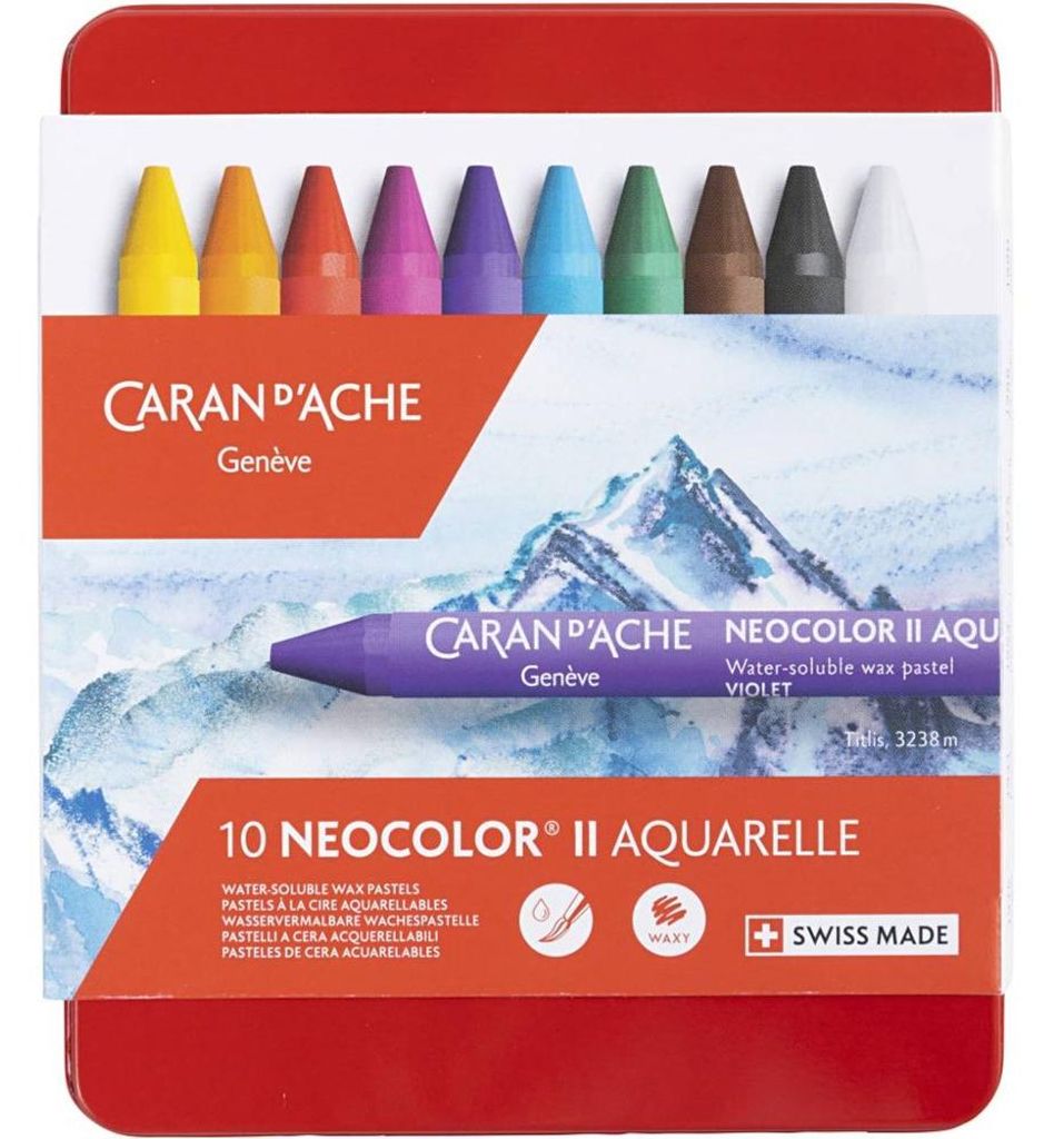 CARAN D'ACHE Aquarell-Wachsmalstift NEOCOLOR II 10er Etui