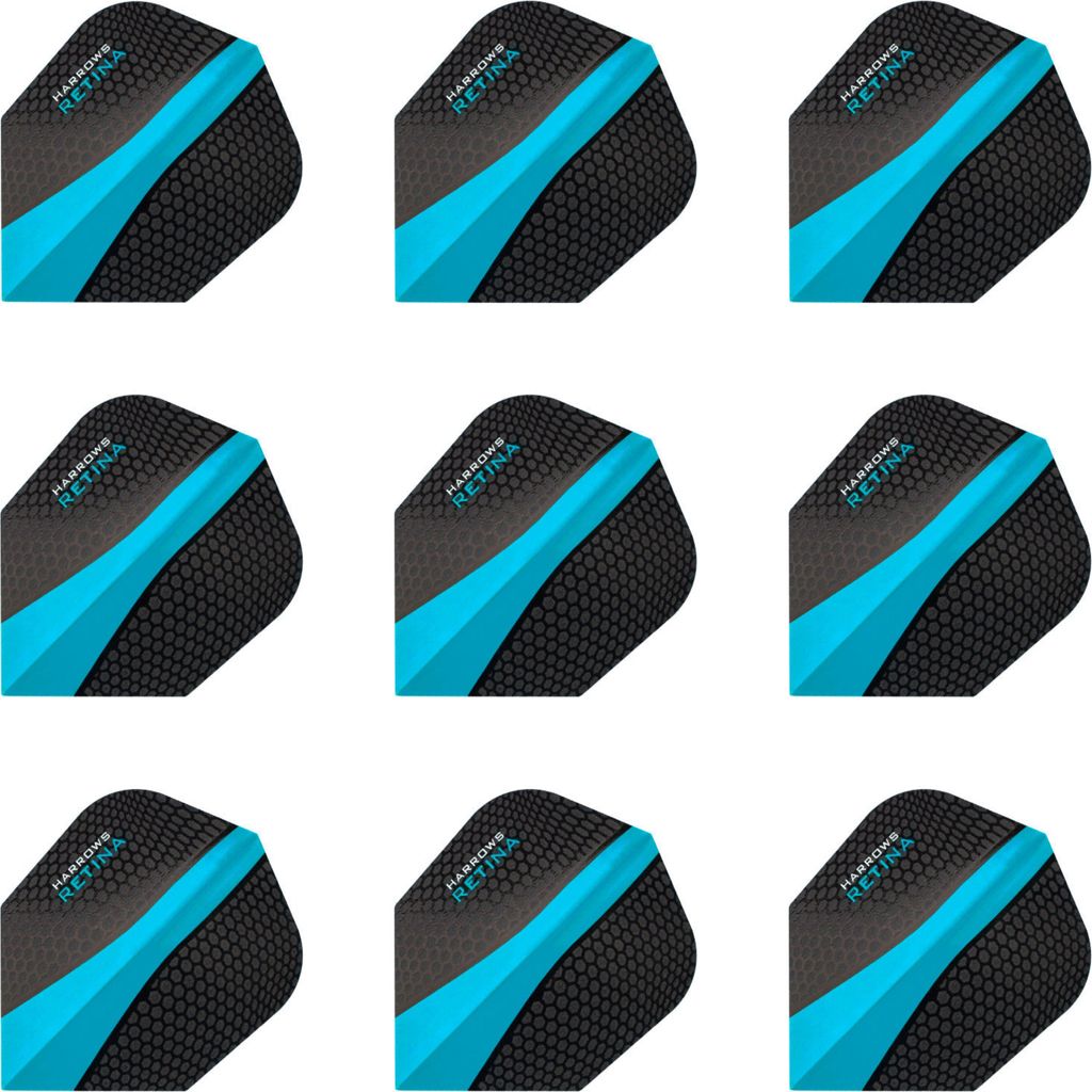 Harrows Retina Dart Flights Standard 100 Mikron Hellblau | 3 Sets = 9 Flights