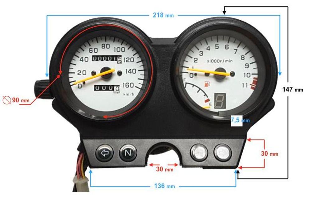 Contachilometri per motociclette Immagine del prodotto 