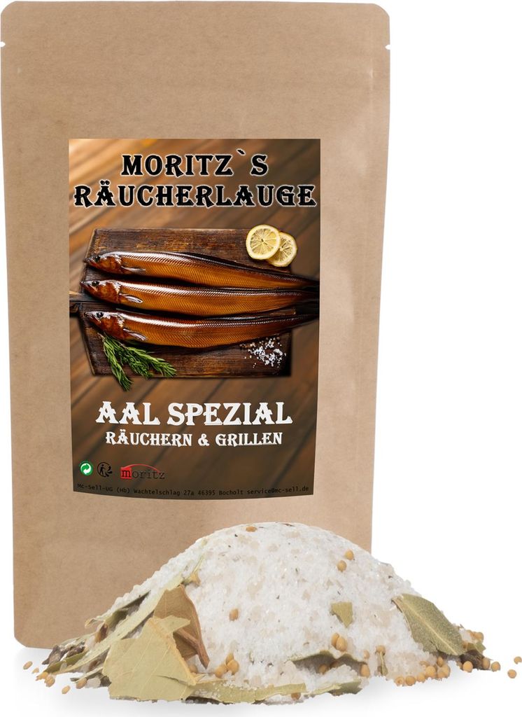 Moritz`s Räucherlauge Aal Spezial 600g Räucherlake Räuchern Grillen Smoker Fischgewürz für Fisch, Fleisch, Käse und mehr