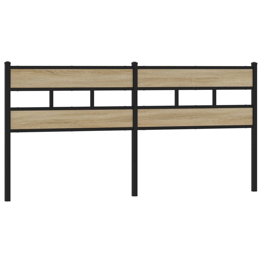 Ersatz-Kopfteil Sonoma-Eiche 193 cm Eisen und Holzwerkstoff
