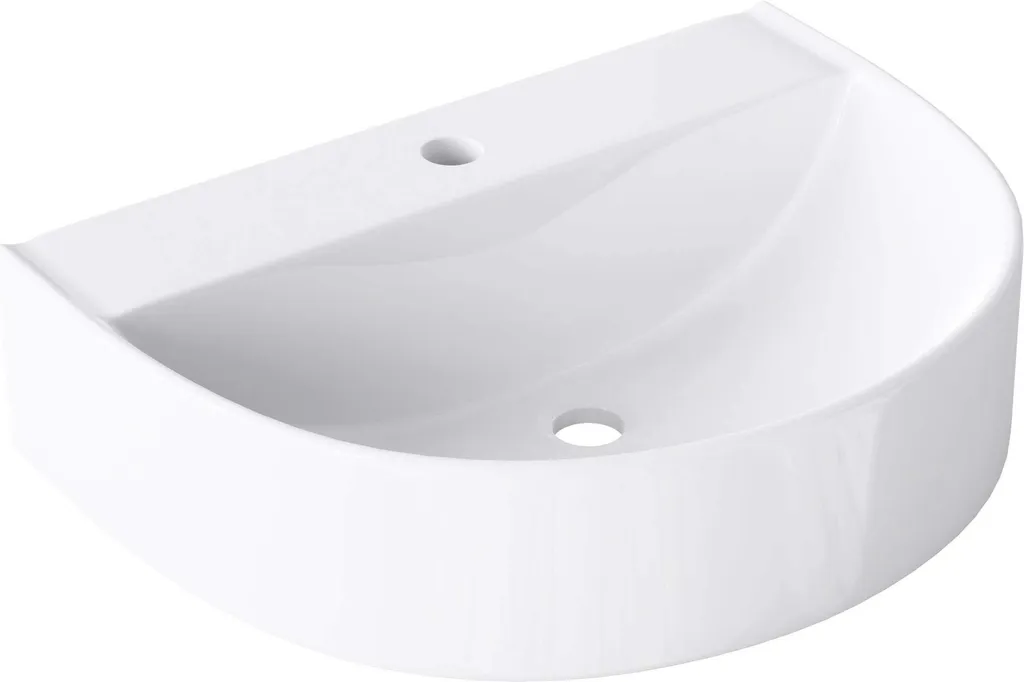 Gagner de la place avec le lavabo mural compact Bruxelles896 design 60x45cm