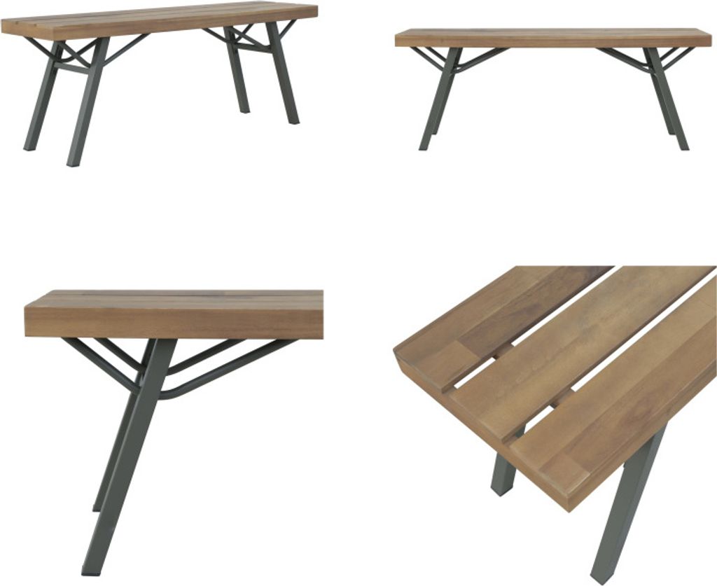 vidaXL Gartenbank 120 cm Massivholz Akazie - Gartenbank - Gartenbänke - Terrassenbank - Terrassenbänke