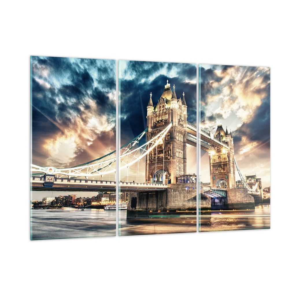 Bilder auf glas - London parlament architektur groß ben - 165x110cm - Glasbilder - Wandbilder - Kunstdruck - Wanddekoration aus Glas - Glas Bilder...
