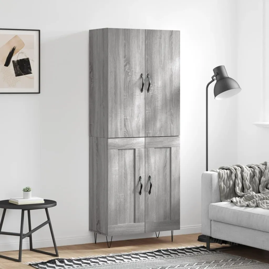 Mobile Alto Grigio Sonoma 69,5x34x180 cm | Credenza Moderna vidaXL
