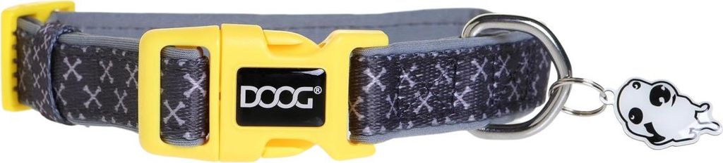 DOOG Halsband Odie grau/gelb, Größe: XS