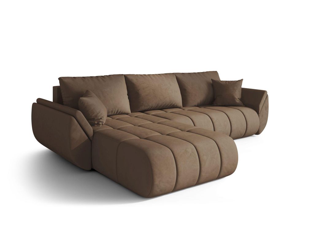 BEDANTE Ecksofa mit Schlaffunktion TOKYO PREMIUM L Monolith 09 Links