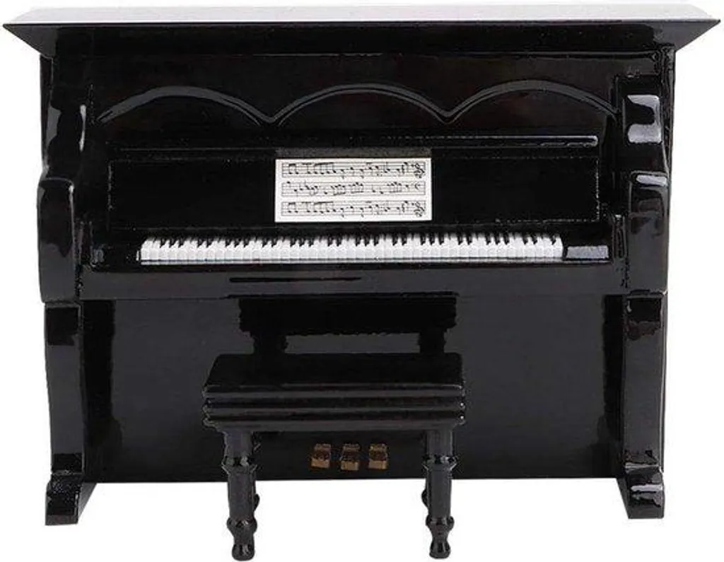 Piano miniature de décoration - Instrument en bois pour meuble et table