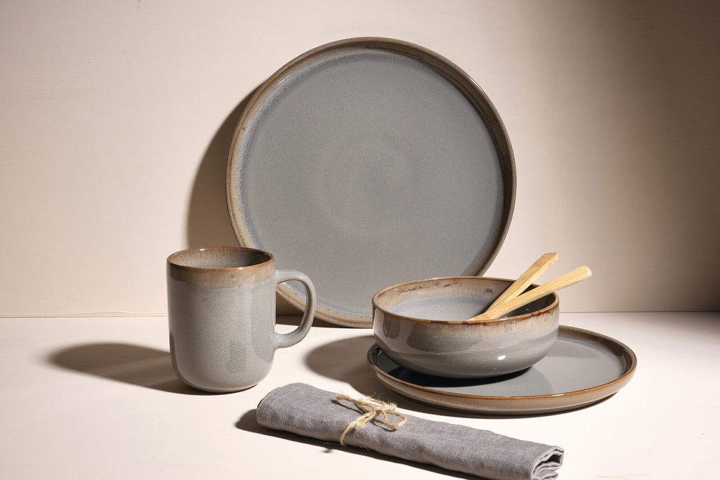 Speiseteller 27,5cm 4er Set Malaga grau