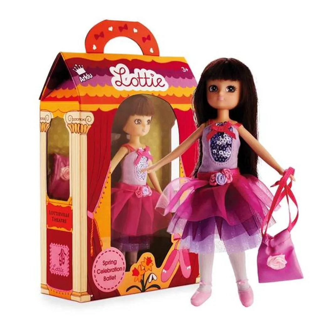 Lottie Ballerina Spring Poupée Articulée avec Tutu et Chaussons Rose