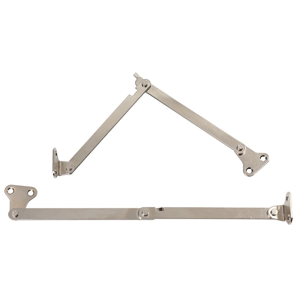 100 Stück Klappenhalter mit Arretierung, aus Stahl vernickelt, 300 mm, rechts