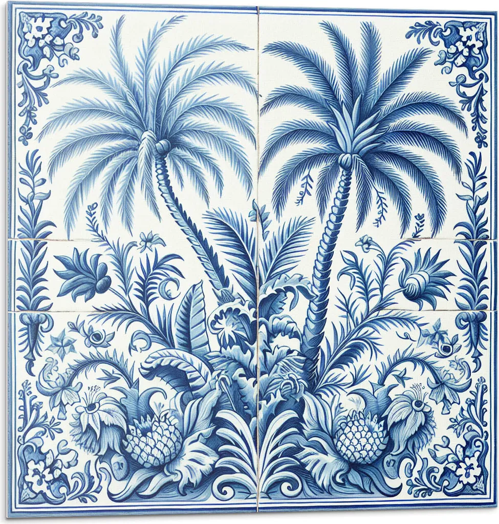 20 Piastrelle Adesive 20x20 Tropicali - Rivestimento PVC Impermeabile