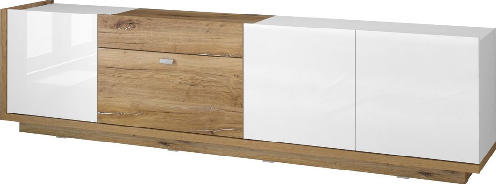 Furniture24 Fernsehschrank Lars 40 Lowboard 220 Cm Unterschrank Mit 3 Türen 1 Schublade