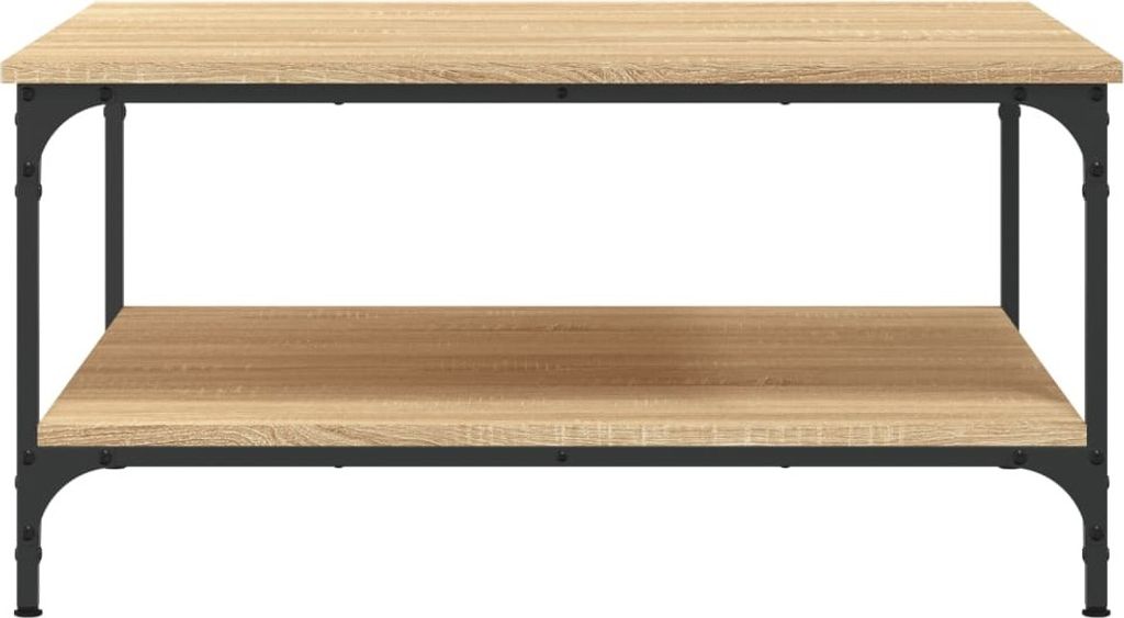 Table Basse En Chêne Moderne VidaXL - 100x51x45 Cm, Avec 2 Tiroirs Et étagère | Rangement Pratique, Style Intérieur Design