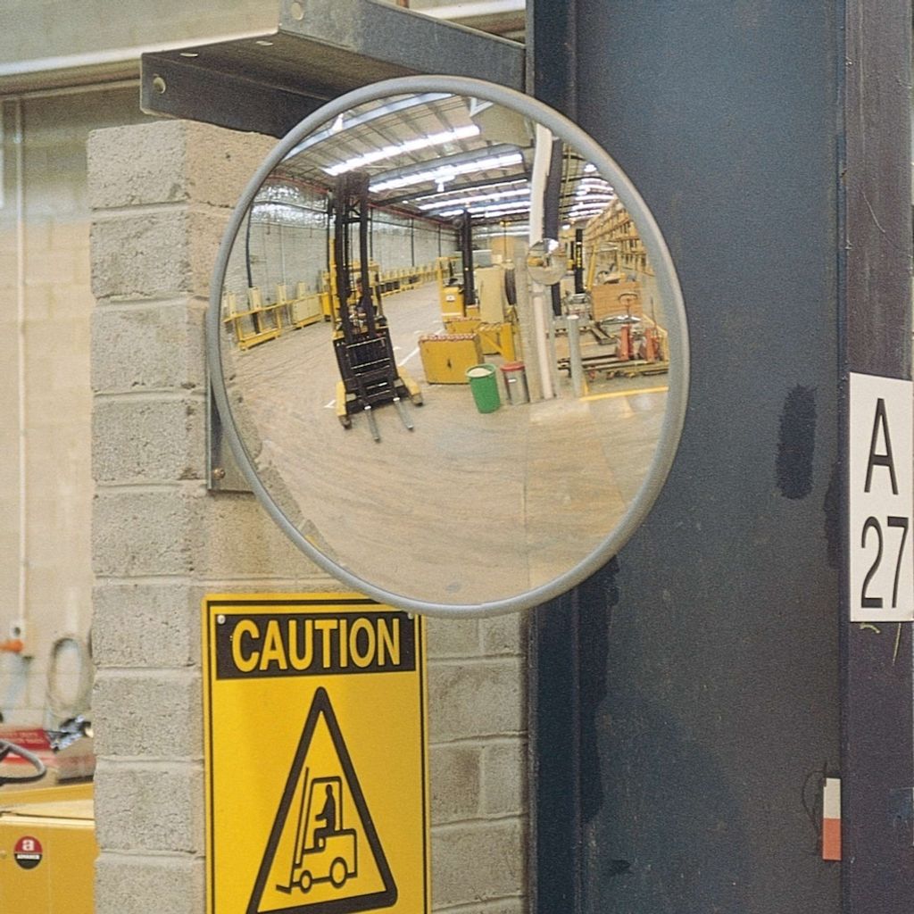PROREGAL Industriespiegel aus hochwertigem Acrylglas mit Wandhalterung | Spiegel-Ø 40cm | Beobachtungsabstand 3m | Weitwinkelwirkung