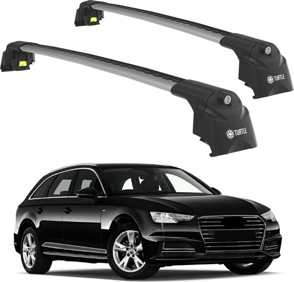 TURTLE DACHTRÄGER AIR-2 , Silber AUDI A4 AVANT (B9) 2016 - 2024 (Kombi)