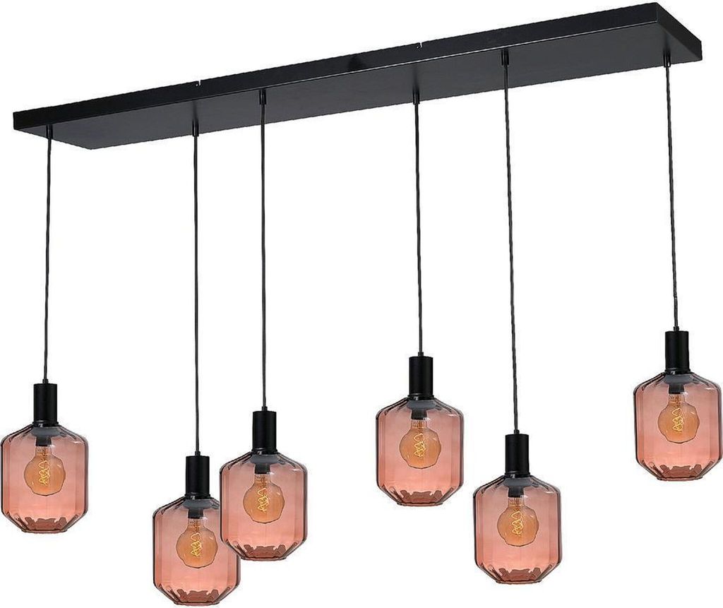 masterlight Pendelleuchte Porto 6-flammig Glas Produktbild 