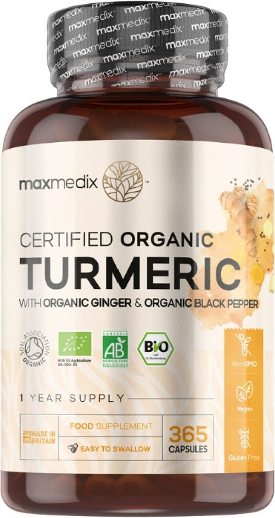 maxmedix Turmeric  Kurkuma Kapseln Hochdosiert Produktbild 
