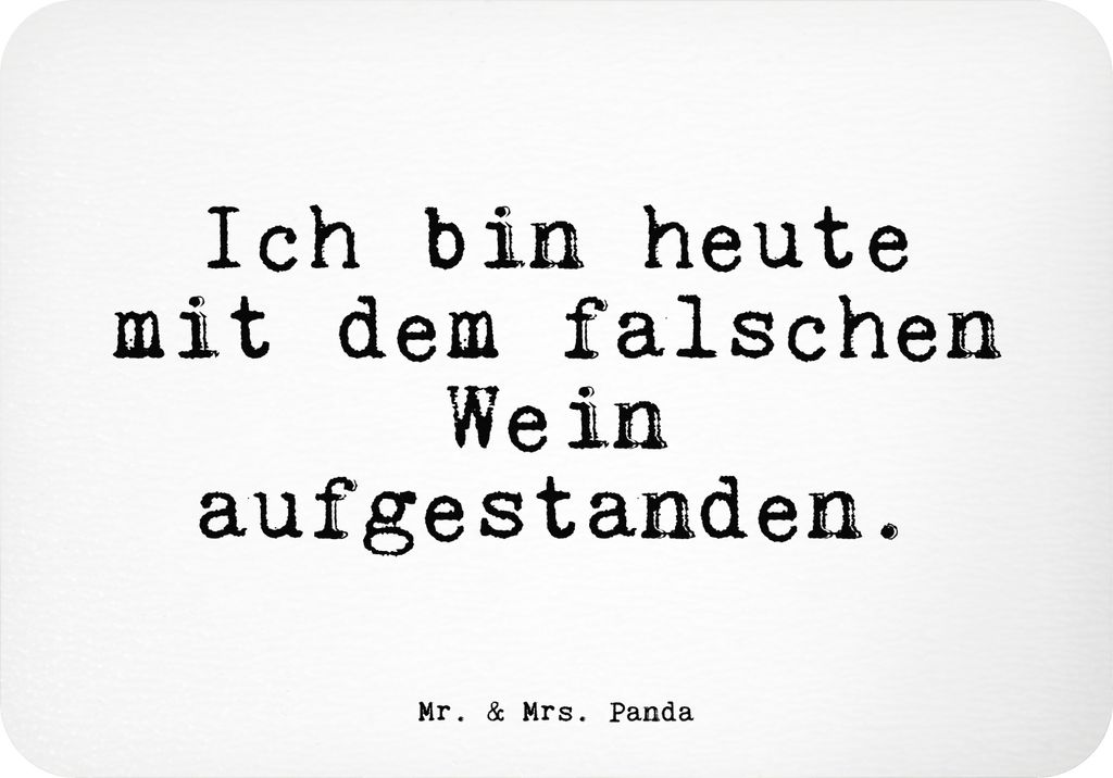 Mr. & Mrs. Panda magnet Ich bin heute mit... - Weiß - Geschenk, Spruch, Kühlschrankmagnet, Arbeitskollegen, Freund, Notizhalter, Sprüche, zettel...
