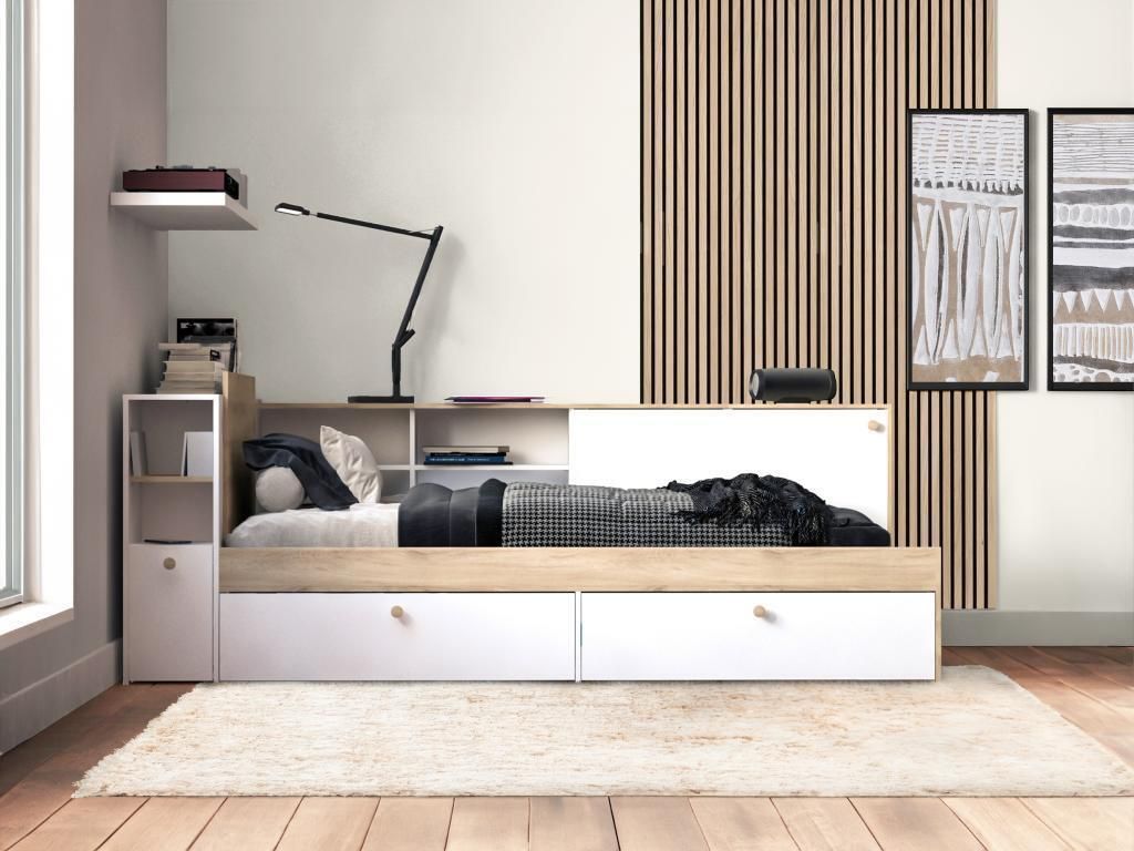 LIFE Lit d'enfant 90 x 190/200 - Espace de rangement - Image du produit 