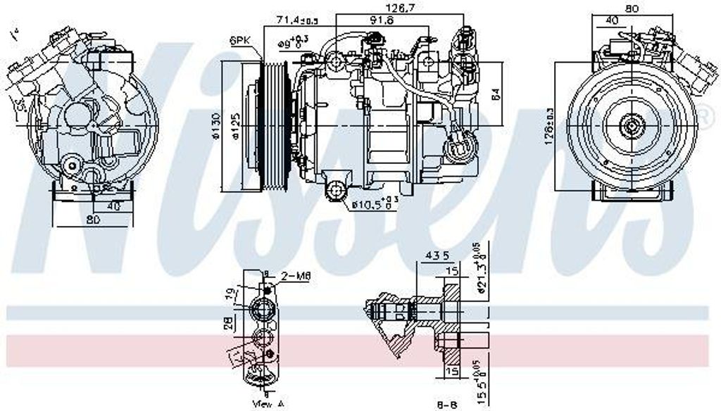 890763 NISSENS Kompresor, klimatizace x