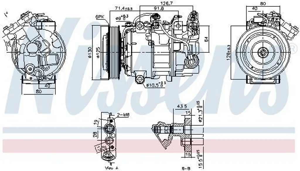 Compresseur de climatisation NISSENS 890763 pour système AC voiture