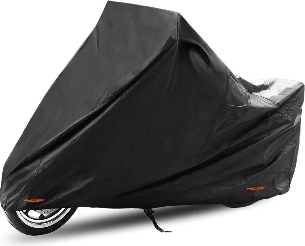 Vollabdeckung Motorradabdeckung 210D-PU Schwarz für Honda Super Cub 110 2017-2023 Outdoor Wasserdichte Motorradabdeckung