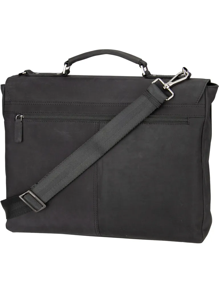 Sac ordinateur Bugatti Luca noir à rabat - Protection PC 15 pouces - 7