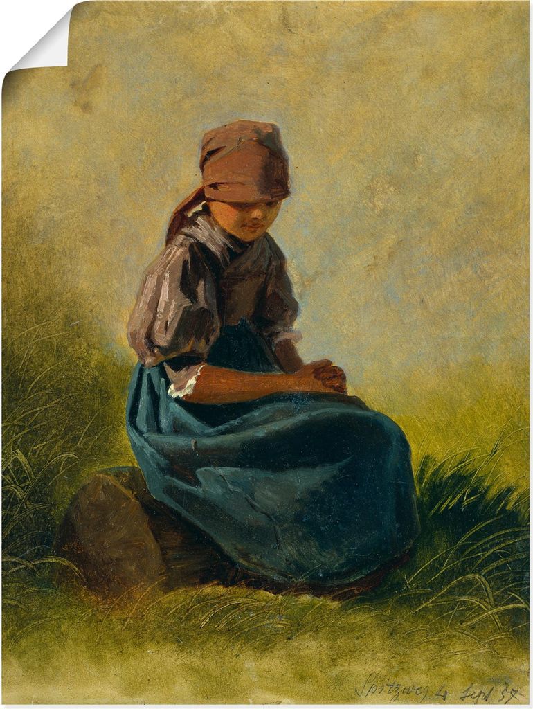 ARTland Poster Bauernmädchen mit gefalteten Händen Größe: 90x120 cm