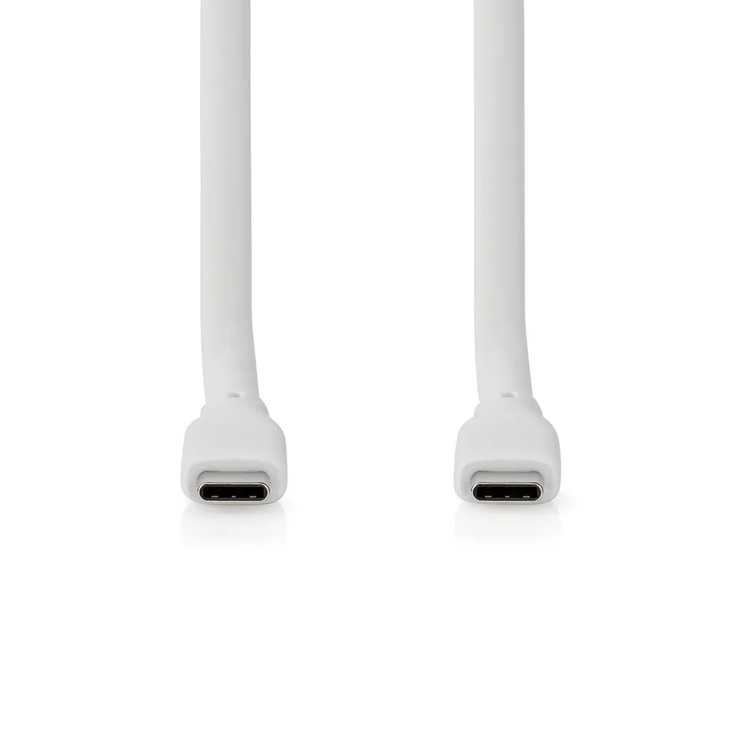 Câble USB-C Anti-nœuds en Silicone - Charge 60W et Vidéo 4K - Blanc 1.50m