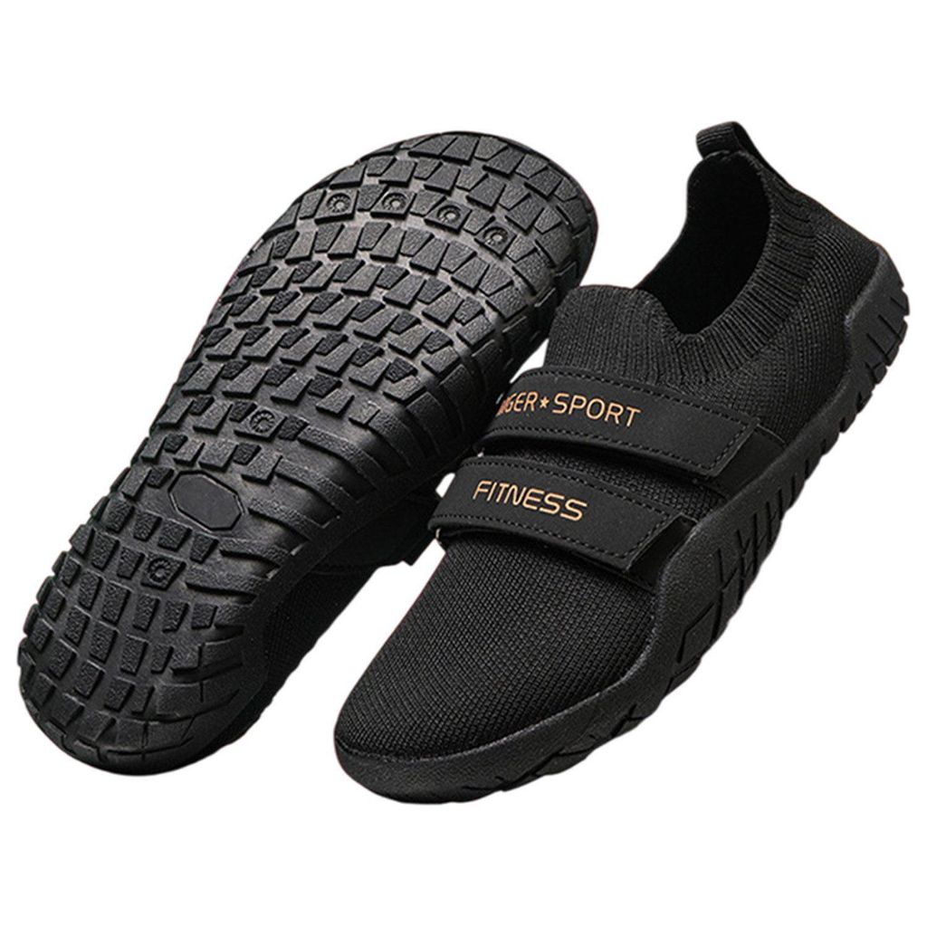 Leicht Fitnessschuhe Cross-Trainer Sneaker für Indoor Gym, Schwarz Größe: 39