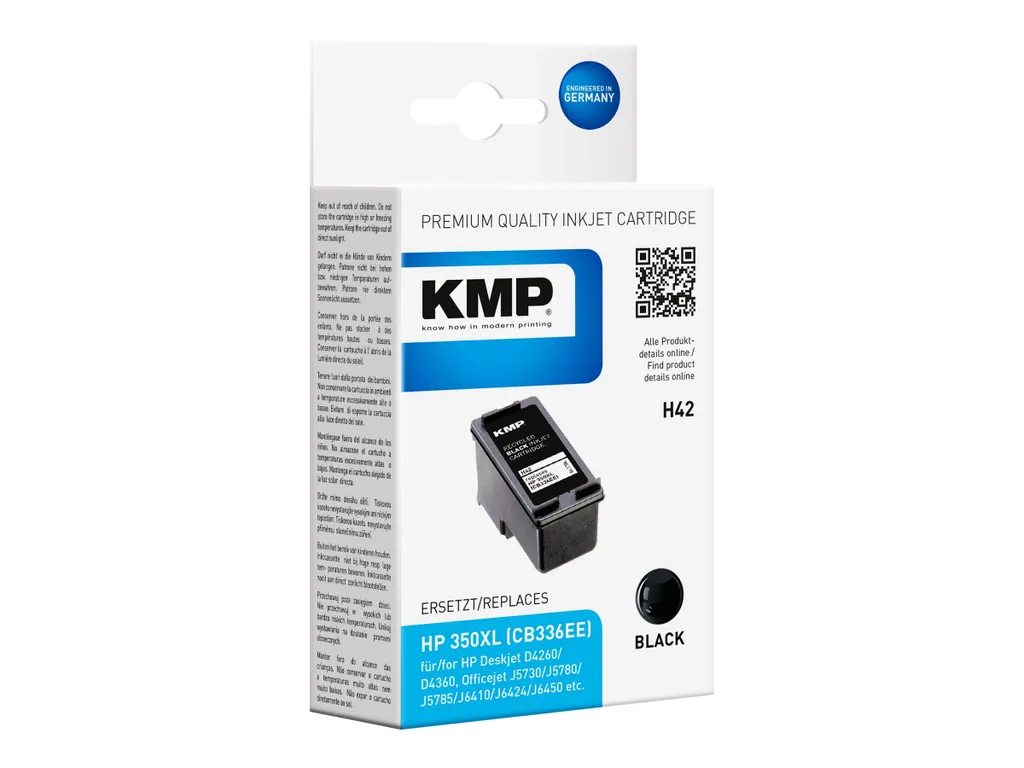 Cartuccia HP 350XL Nero KMP H42 | Risparmio per Ufficio 1000 Pag