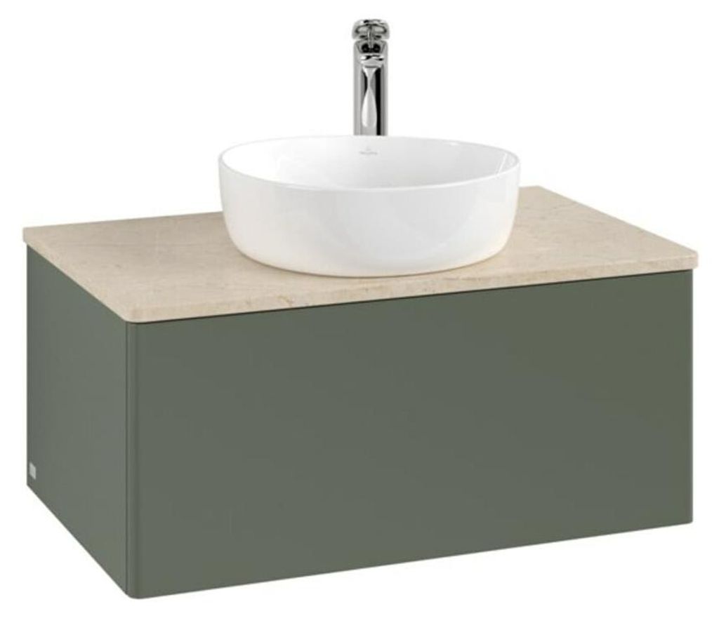 V&B Waschtischunterschrank ohne Frontstruktur Antao 80x36x50cm, HL, WBP botti., le g. m Lac