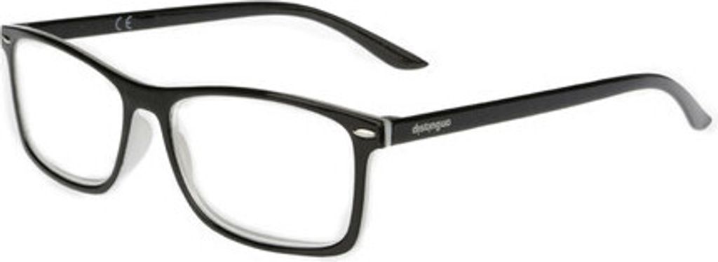 Raffaello, Lesebrille - Nachfüllung eine Stärke - +3.5 - Schwarz/Weiß