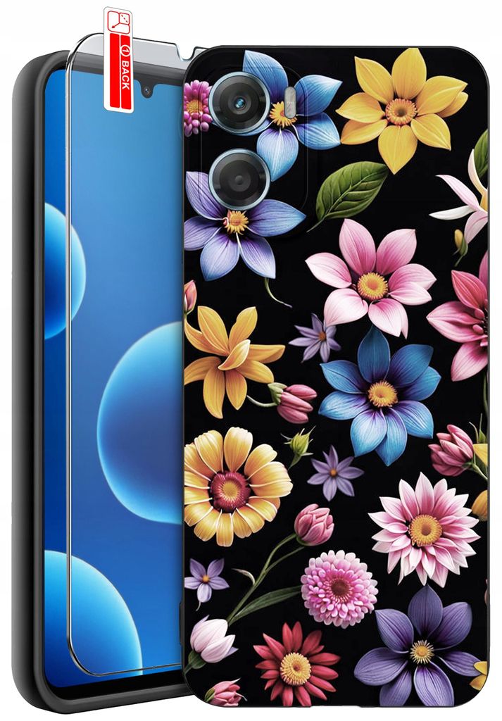 Hülle für Motorola G06 | G06 Power-Designs | Mattes Silikon-Case + 9H-Glas