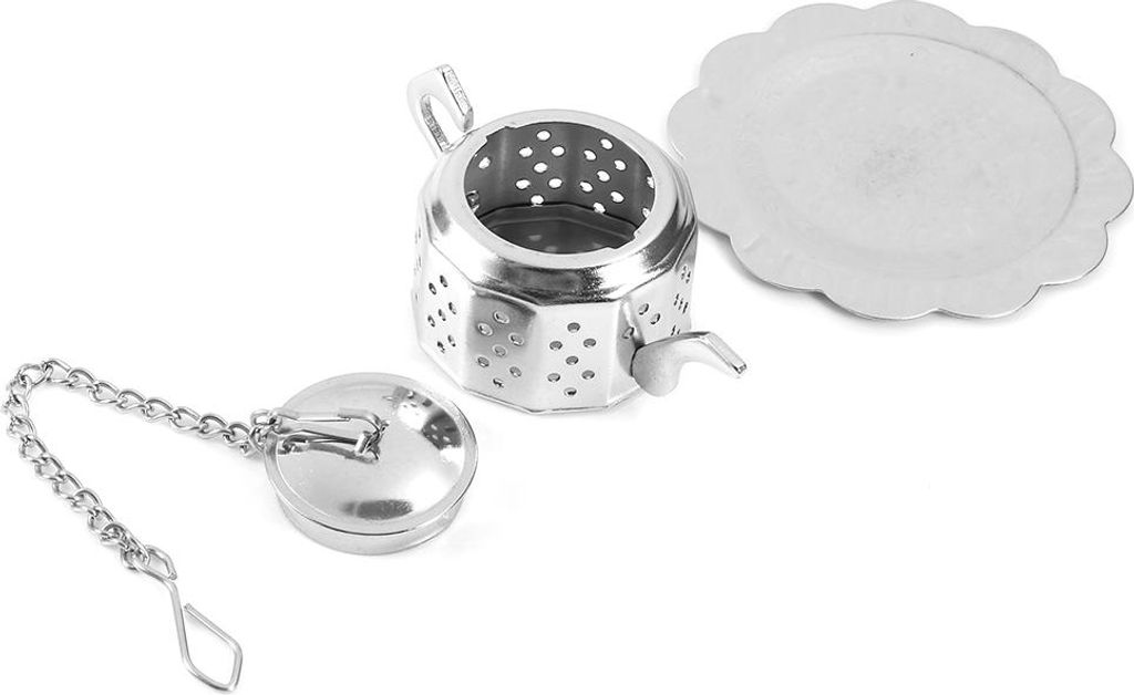 Edelstahl Lose Tee Infuser Blatt Sieb Filter Diffusor Kräuter Gewürz Teekanne Form
