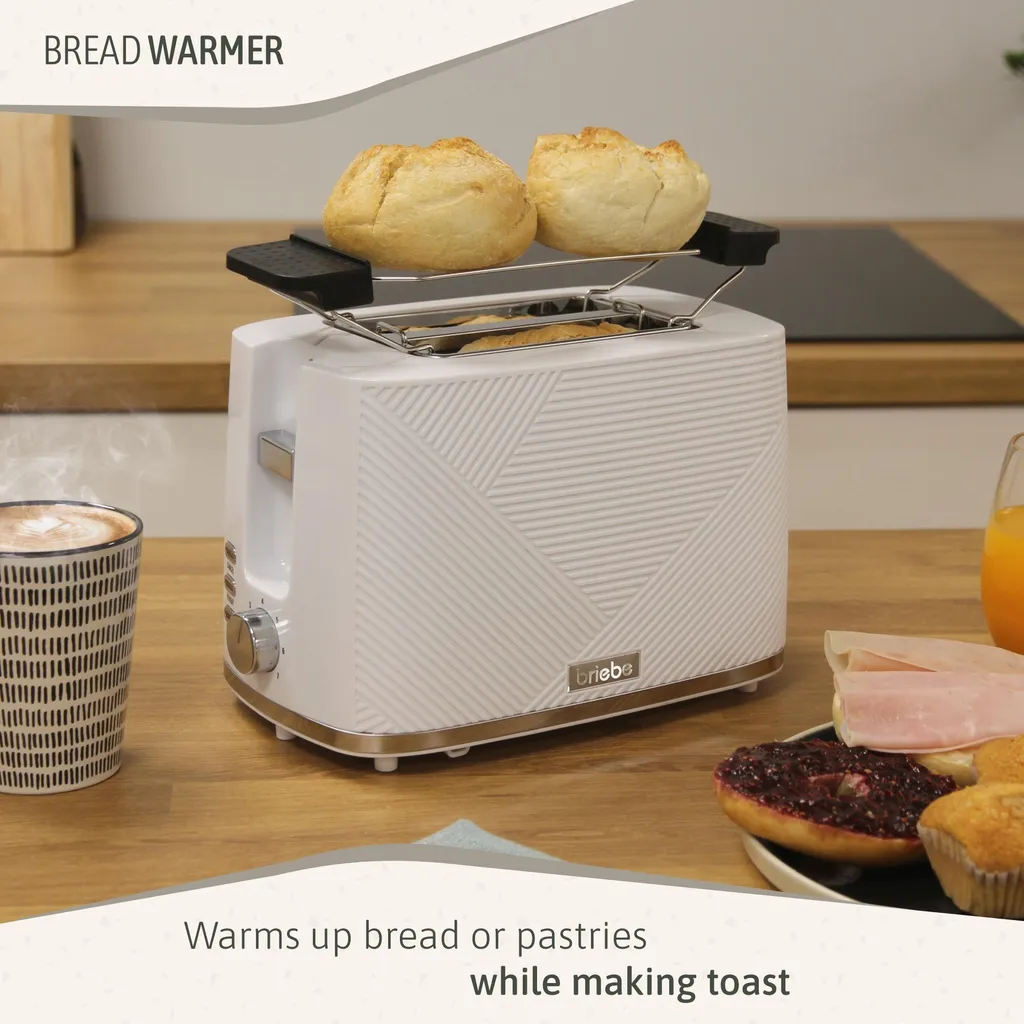 Tostapane Bianco Briebe Elegance TA1169WHT: Pane Caldo e Fragrante - 7