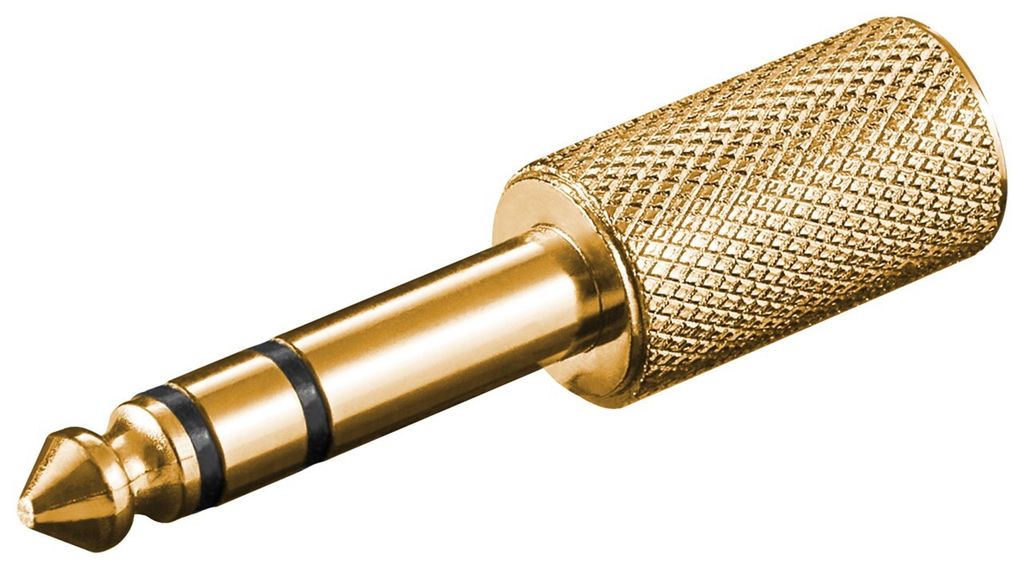 Goobay 11062 changeur de genre de câble 3.5mm 6,35 mm Or Image du produit 