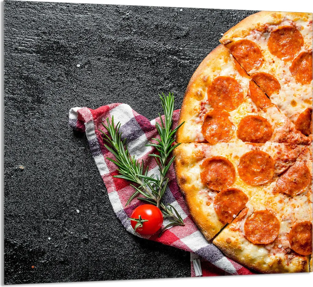Protezione Vetro Cucina 65x60 cm Pizza | Pannello Antischizzo Moderno