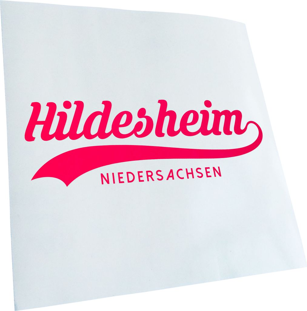 Kiwistar - Autoaufkleber - Hildesheim Niedersachsen - Neonpink - 50x16cm - Aufkleber für Auto, Laptop, Fahrrad, LKW, Motorrad mehrfarbig JDM Decal...