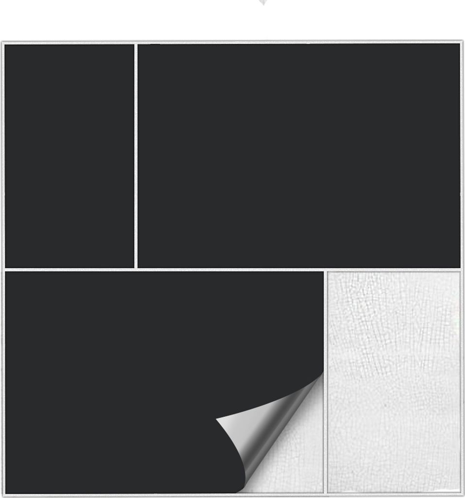 Fliesenaufkleber Für Bad, Küche etc Schwarz 70 matt 18 x 26 cm 5 Stück