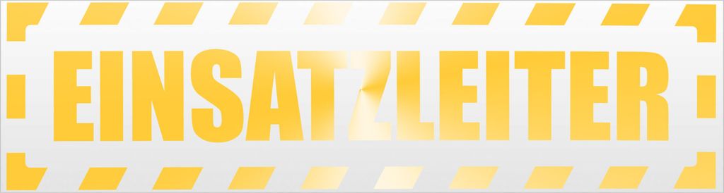 Kiwistar Einsatzleiter gestreift Magnetschild Schild magnetisch - 45cm Gelb - reflektierend - Magnetfolie für Auto PKW Kfz